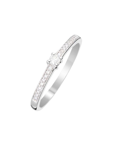 Toi Mon Amour diamanten ring 0,14 kt witgoud