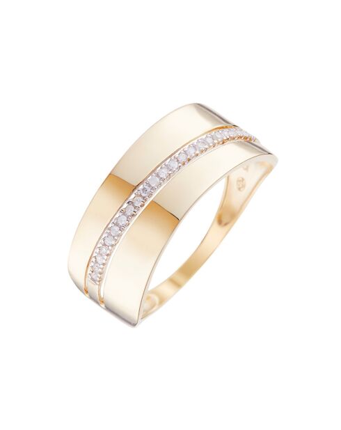 Bague Madison Diamants 0.10 ct or jaune