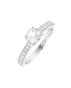 Bague Héra Diamants 0.31 ct & Topaze Blanche 0.90 ct or blanc