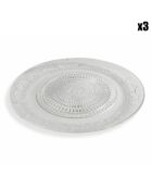 3 transparente imperiale Glasplatten - D.29 cm