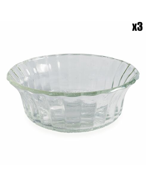 3 Bols Imperial transparents - D.22 cm