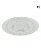 6 Assiettes Imperial transparentes - D.25 cm