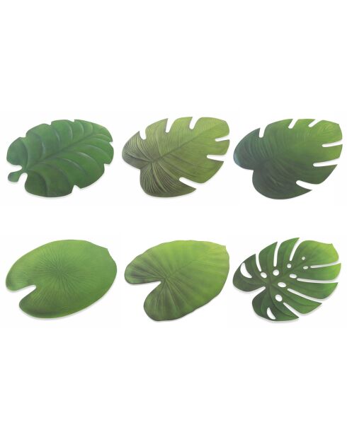 6 Sets de table Jungle verts - 47x37 cm
