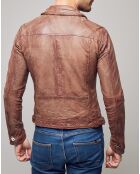 Cognac leren jack Boddy