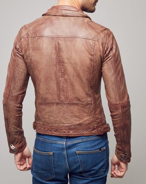 Cognac leren jack Boddy