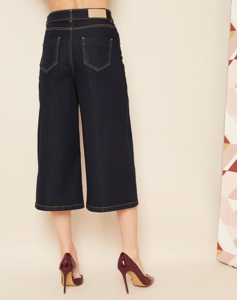 Jean 3/4 évasée bleu foncé
