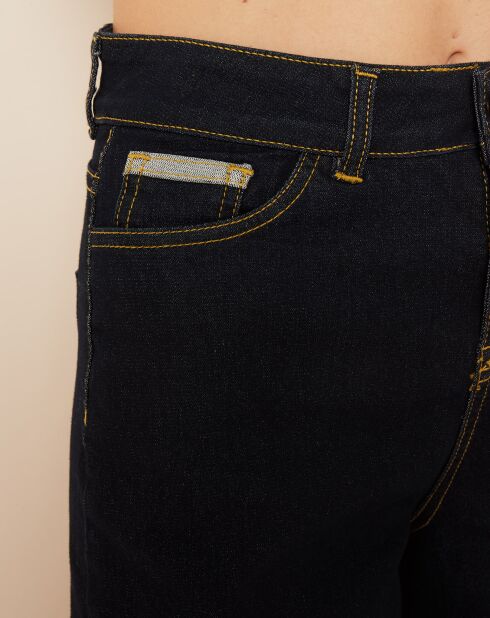 Jean 3/4 évasée bleu foncé