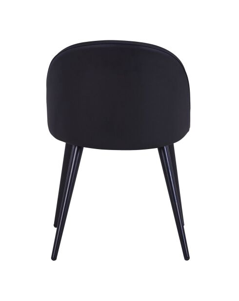 Maury Stühle, Kunstleder, 52 x 56 x 78 cm, Schwarz, 2 Stück