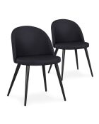 Maury Stühle, Kunstleder, 52 x 56 x 78 cm, Schwarz, 2 Stück