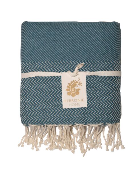 Schottendecke Oslo Jacquard petrol