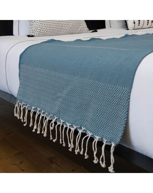 Schottendecke Oslo Jacquard petrol