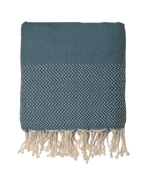 Schottendecke Oslo Jacquard petrol
