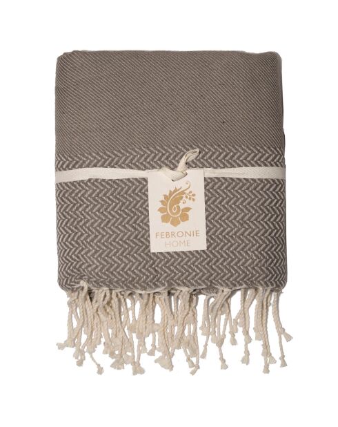 Oslo Jacquard taupefarbenes Plaid