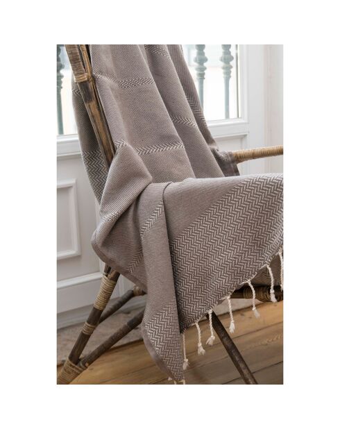 Oslo Jacquard taupefarbenes Plaid
