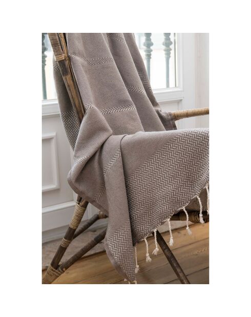 Plaid Oslo Jacquard taupe