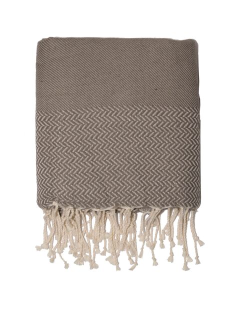 Oslo Jacquard taupefarbenes Plaid