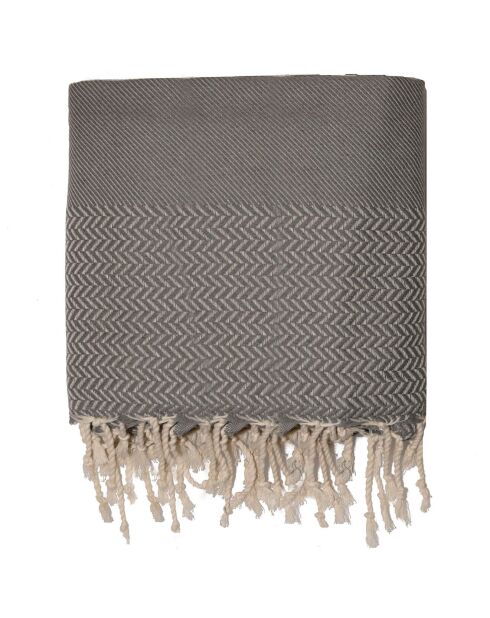 Plaid Oslo Jacquard mittelgrau