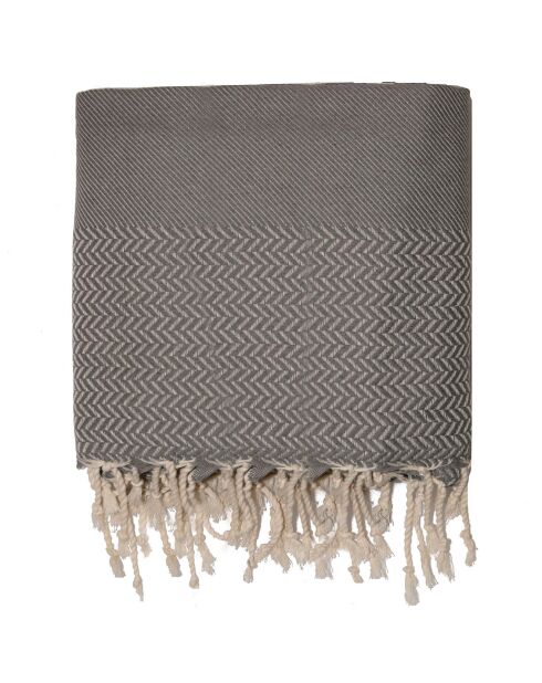 Plaid Oslo Jacquard gris moyen