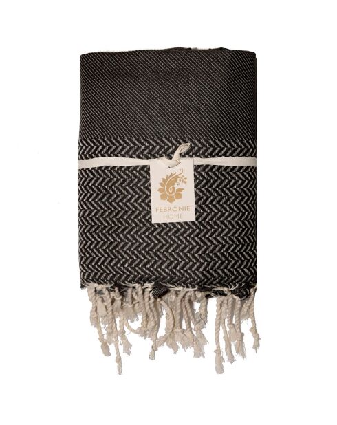 Tela escocesa negra Oslo Jacquard