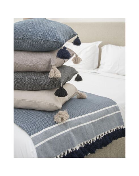 Plaid Stockholm Chevron Pompom Lozange gasolina