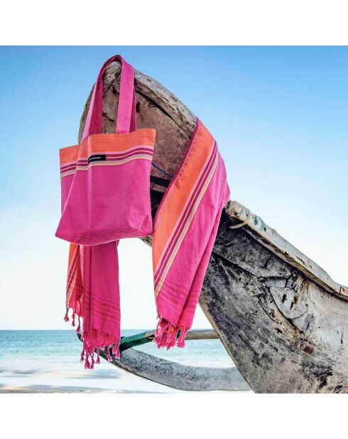 Paréo Diani orange/rose - 165x95 cm