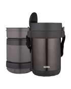 Porte-aliments isotherme à 3 compartiments gris - 1.6L