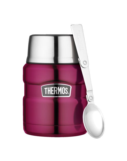 Porte-aliments isotherme King framboise métallisé - 47 cl