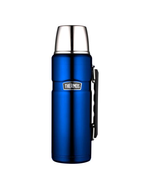 Bouteille isotherme King bleu métallisé - 1.2 L