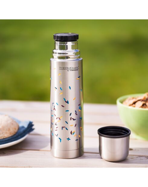 Bouteille isotherme décorée multicolore - 50 cl