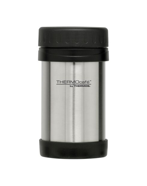 Everyday geïsoleerde voedselhouder zilver/zwart - 50 cl