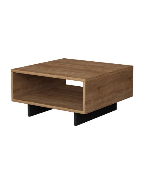 Table basse anthracite/chêne - 60x32x30 cm