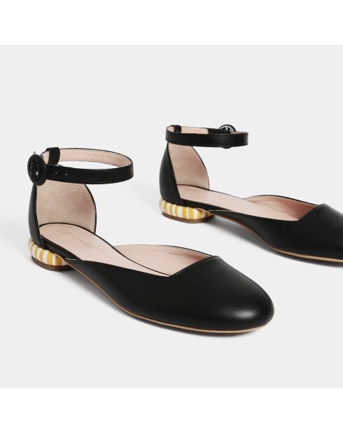 Zwarte leren sandalen van Pwl