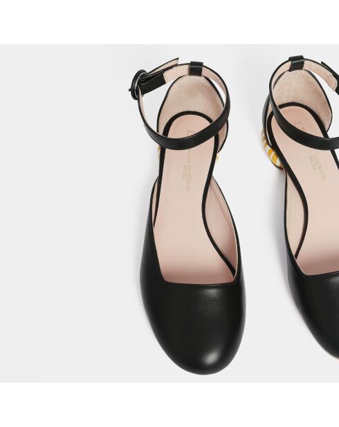 Zwarte leren sandalen van Pwl