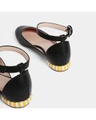 Zwarte leren sandalen van Pwl