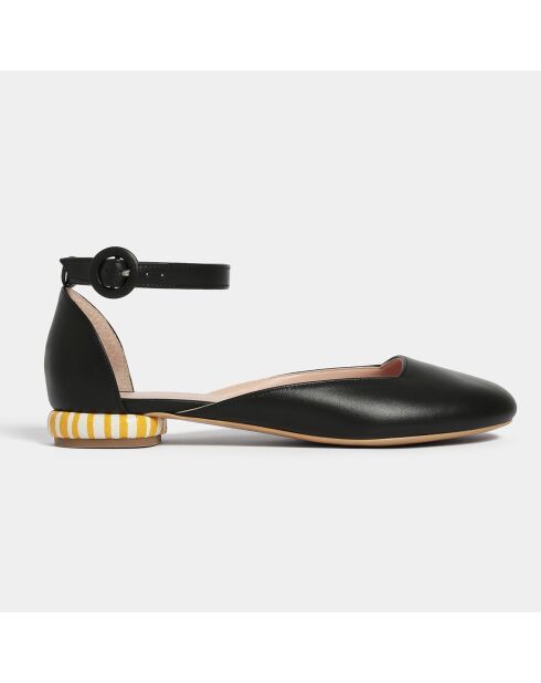 Zwarte leren sandalen van Pwl