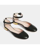 Zwarte leren sandalen van Pwl