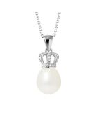 Collier en Argent Perle de Culture d'Eau Douce poire blanche