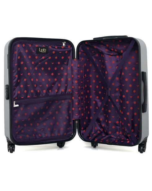 Valise Moyen Séjour 4 roues simples Eleonor 65 cm grise