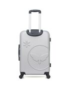 Valise Cabine 4 roues simples Eleonor 55 cm grise