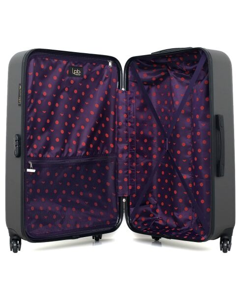 Eleonor Medium Stay Koffer met 4 enkele wielen 65 cm donkergrijs