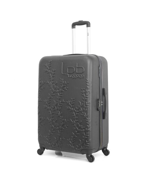 Valise Cabine 4 roues simples Naïs 55 cm gris foncé