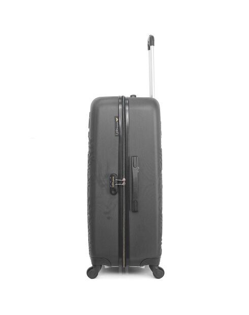 Valise Cabine 4 roues simples Naïs 55 cm gris foncé