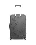 Valise Cabine 4 roues simples Naïs 55 cm gris foncé