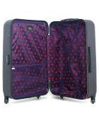 Valise Cabine 4 roues simples Naïs 55 cm gris foncé