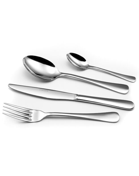 Ménagère 48 pièces + 2 couverts à salade Clipper en acier