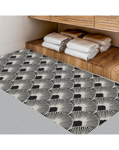 Tapis vinyle Belle époque blanc/noir - 50x100 cm