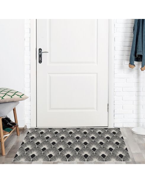 Tapis vinyle Belle époque blanc/noir - 50x100 cm