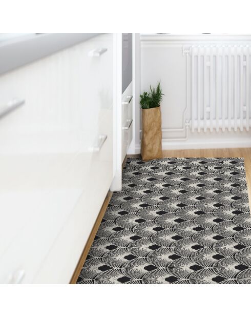 Tapis vinyle Belle époque blanc/noir - 50x100 cm