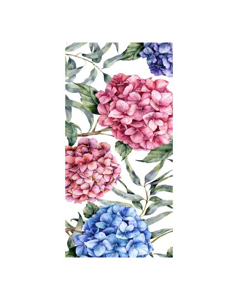 Hortensias mehrfarbiger Vinylteppich - 50x100 cm