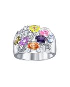 Bague Sky Of The Moon en Argent multicolore